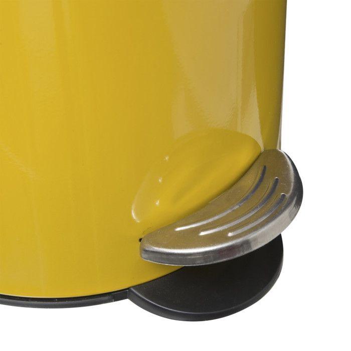 Poubelle métal à Pédale 3 litres Atmosphéra - Jaune