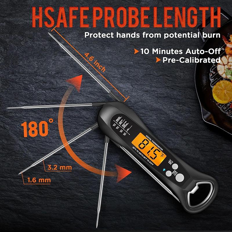 Meat Thermometer for Cooking Instant Read Digital Milk Food Thermometer with Backlight Magnet Kitchen Thermometer Bottle Opener 4