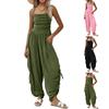 Damen Farbiger Lässiger Modischer Jumpsuit mit Taschen