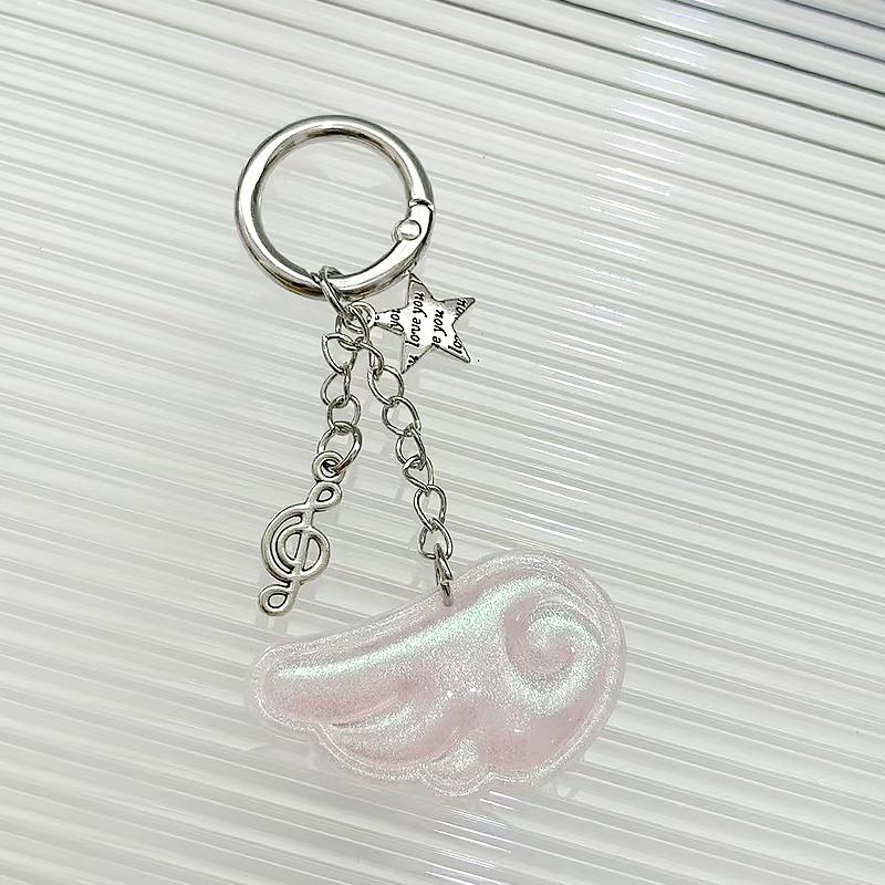 1 Stück Engelsflügel Design Süßer Stil Taschenanhänger Lieblicher Handy-Anhänger DIY Zubehör Schlüsselanhänger Airpods Anhänger Mehrfarbig