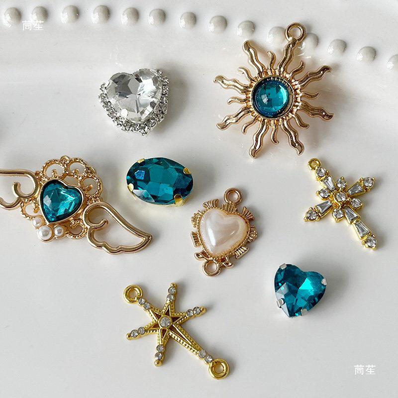 Blue Gumi Handmade Lace Badge Holder and DIY Fan Ribbon Set Light Blue 18 - Mini Bow 10pcs, Ribbon Width 0.3cm
