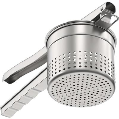 Large 15oz Potato Ricer, Stainless Steel Ricer for Mashed Potatoes, Potato Masher Kitchen Tool with Ergonomic Handle, Press and Mash Kitchen Gadget