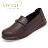 Fashion AIYUQI Female Flats Shoes Genuine Leather 2025 Spring New Round Head Women's Casual Shoes Large Size 41 42 Women's Mom Shoes
