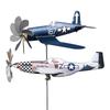 Airplane Wind Spinner Wind Spinners Wind Sculpture Windmill Aircraft Stainless Steel Easy to assemble Weatherproof Wind Powered