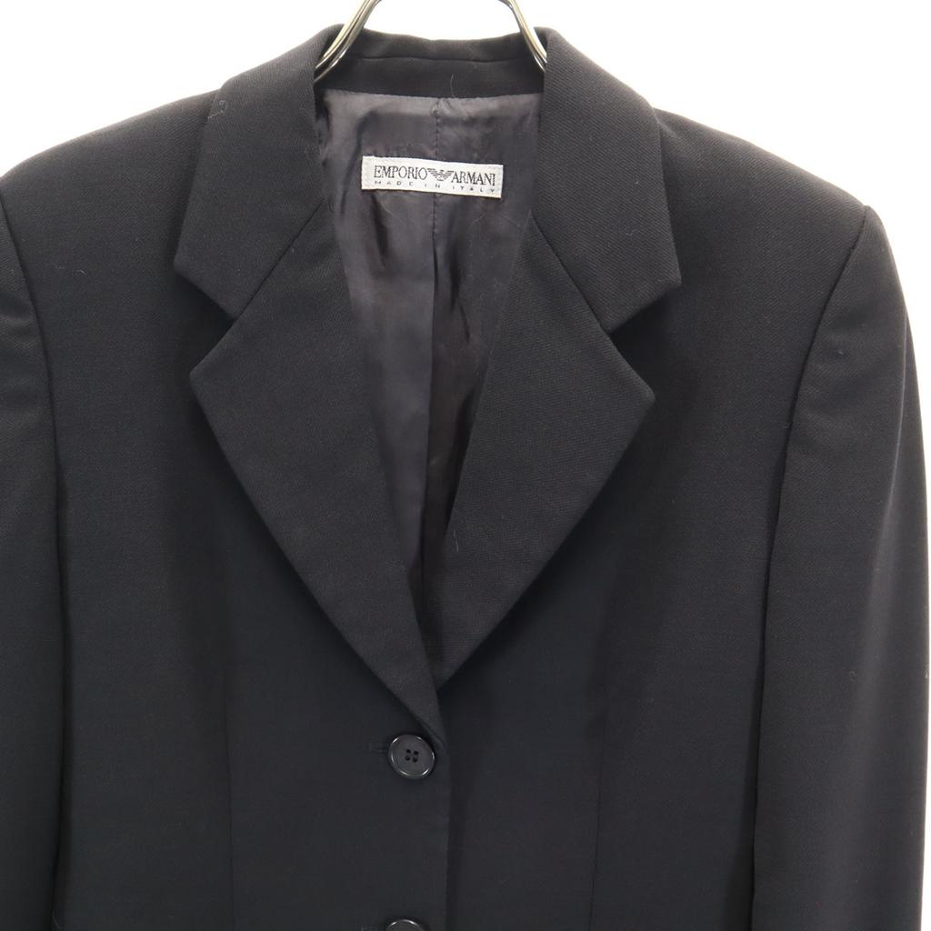 Emporio Armani 90s Italian Wool Old Pants Suit Setup 38/42 Black Women Used