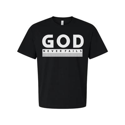 Gott scheitert nie Christliches Unisex T-Shirt Mit Starker Glaubensbekräftigung Und Lineal D