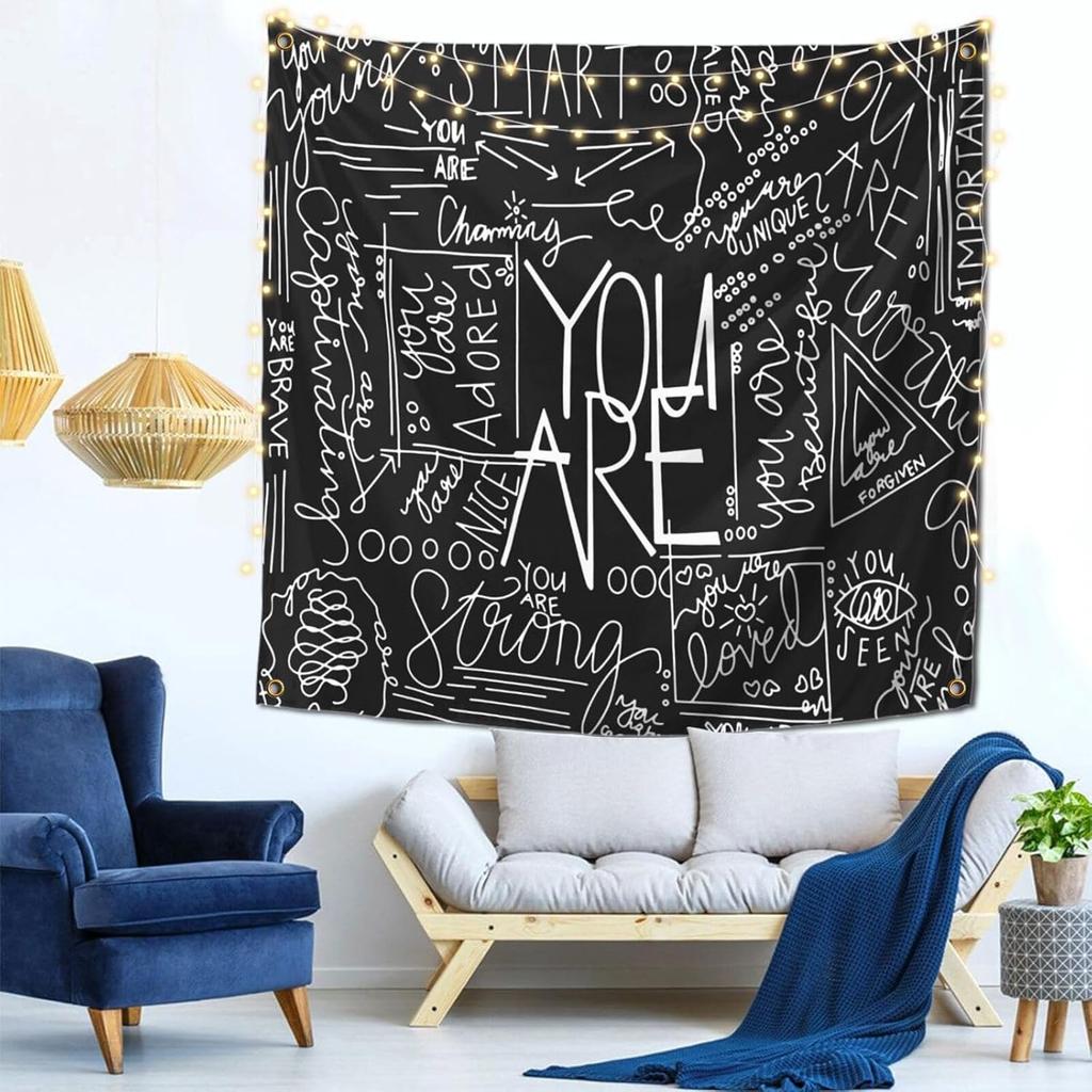 Quote You Are Wall Tapestry Inspirational Classroom Positive Kids Tapestries Wall Hanging Motivational Positive Affirmations