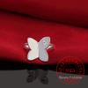 925 Sterling Silver Butterfly Zircon Ring for Women Men Fashion Wedding Engagement Party Gift Charm Jewelry