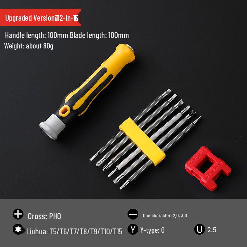 

Набор Y- и U-образных треугольных магнитных отверток Torx - Многофункциональный для бытового использования 12-in-1 set [12 detachable types] with magnetizer