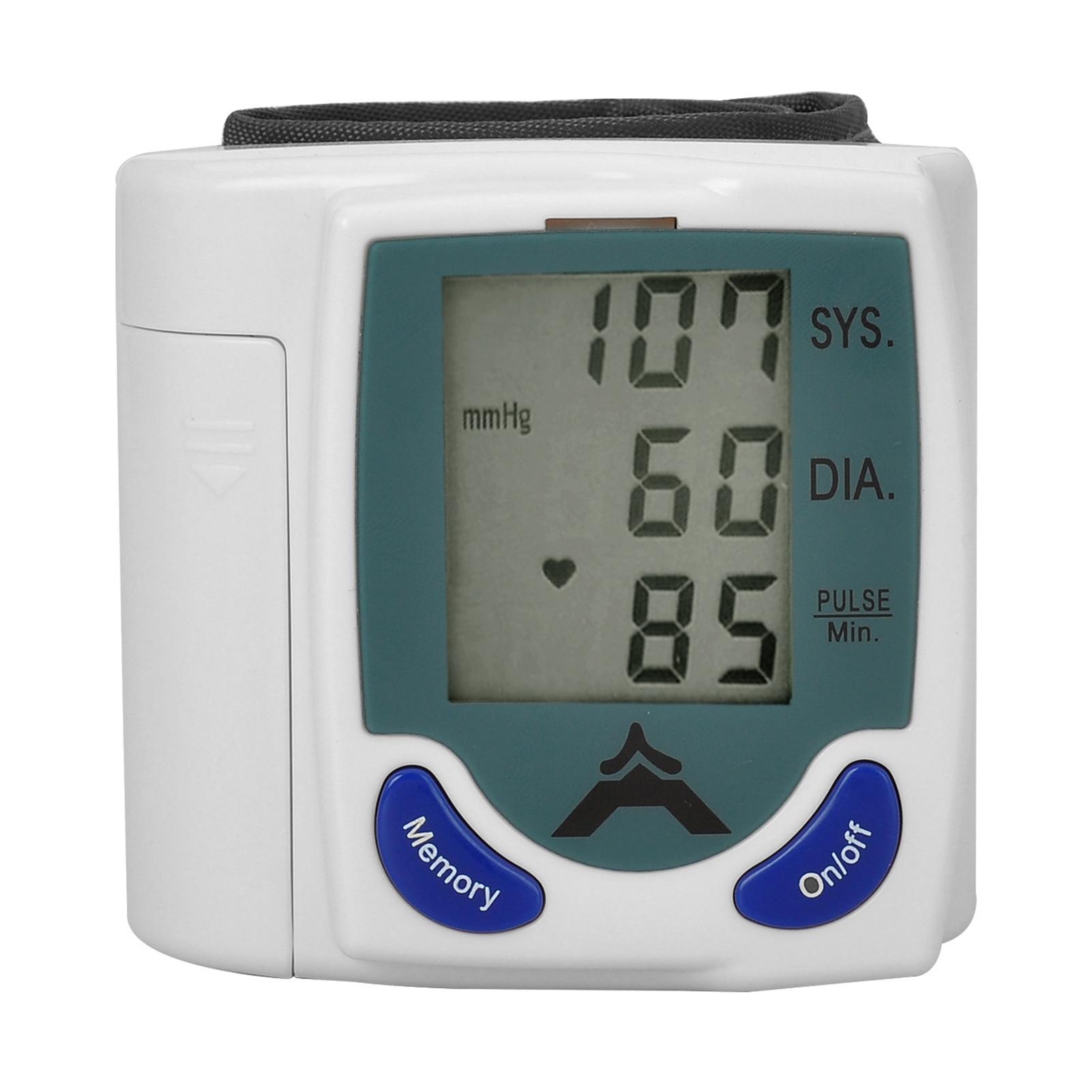 

Монитор артериального давления Систолическое/диастолическое давление Частота пульса Измерение на запястье Семейное здравоохранение белый