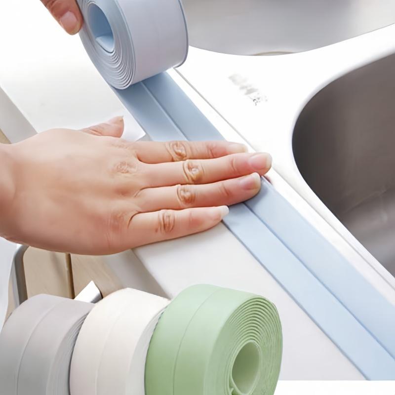 1/2/4Pcs Sets of Household Kitchen and Bathroom Sealing Tape, Stove Corner Line Gap Sealing Waterproof Self-adhesive Tape