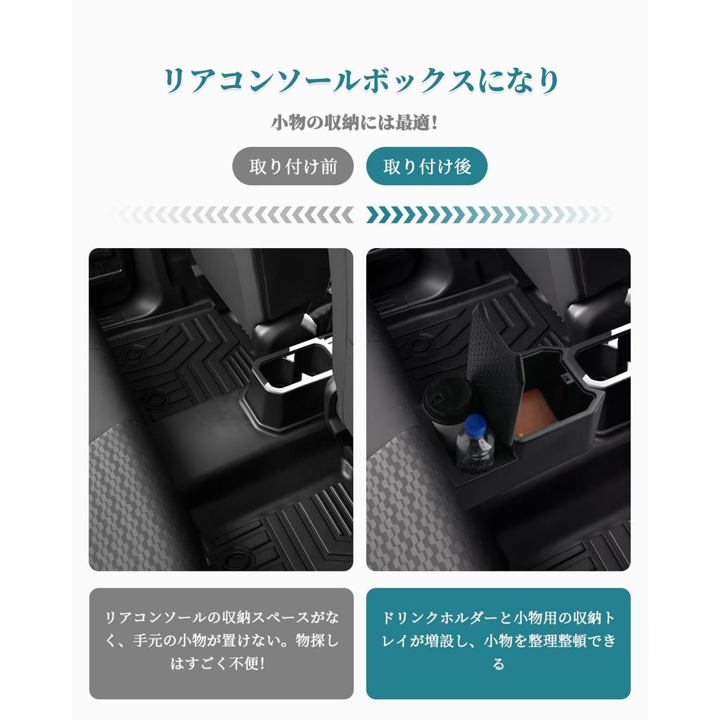 HUAHAO Rear Console Tray for Jimny Nomad Console Box Car Storage Small Item Scratch and Stain Jimny Custom Easy To Clean and Jimny Nomad Accessories