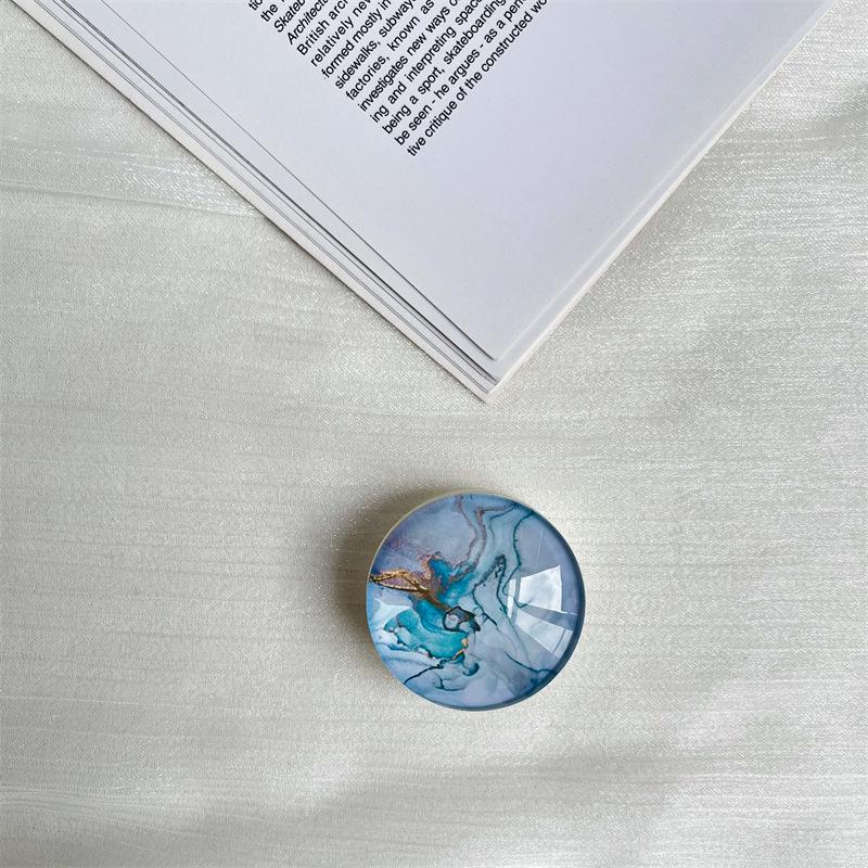 Transparenter Kristallkugel-Handyhalter: Kreativer Einziehbarer Ständer für Faule Desktop-Nutzung