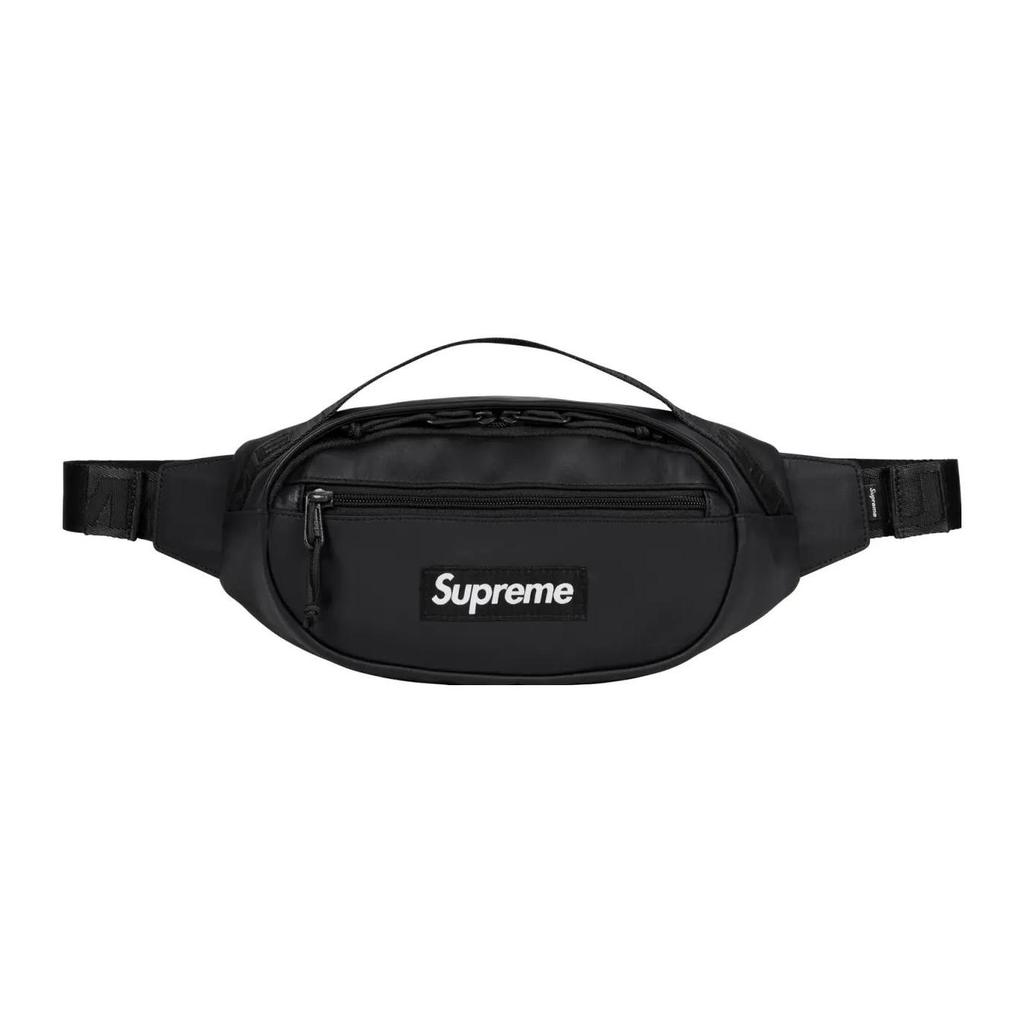 Supreme Cow Leather Crossbody Bag, Sling Bag, Fanny Pack Regular Unisex Black SUP-FW23-0832