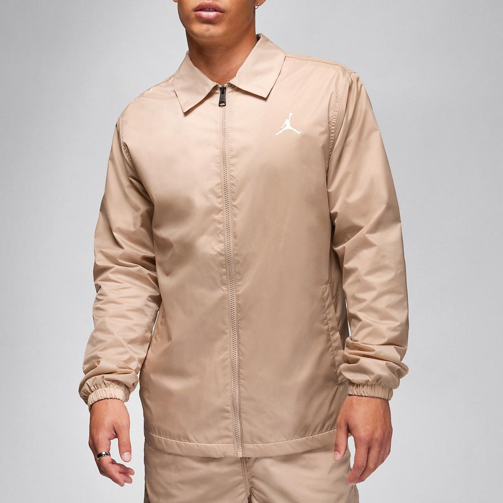 Jordan Solid Color Zip-Up Casual Sports Jacket Men Jackets Khaki FD7424-200