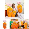Creative Carrot Pillow Plush Toy With Embroidered Face For Kids And Girls