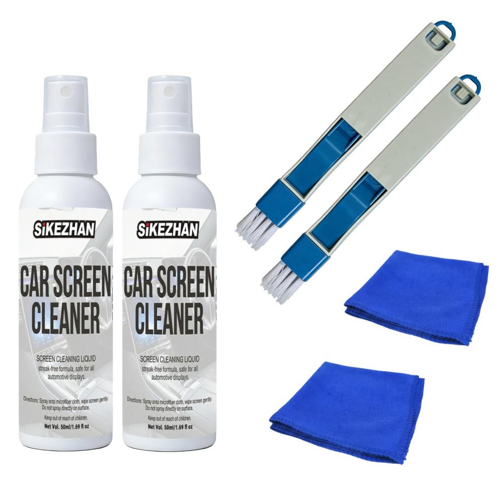 Car Screen Cleaner Spray & Wipe Kit for Tesla EV Touch Screen Dashboard GPS Navigation Monitor Laptop Phone