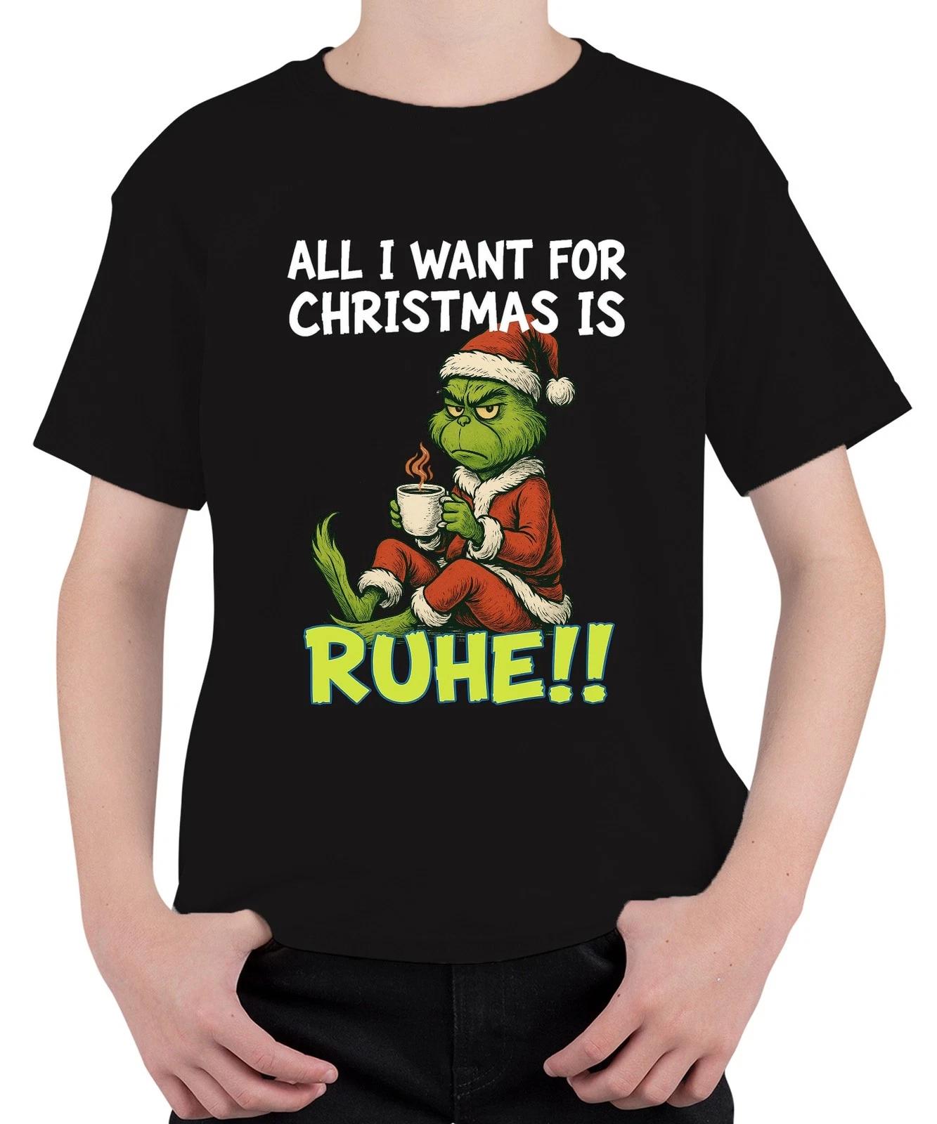 All I want for Christmas is Ruhe weihnachtsgrinch sarkastisch Unisex Kinder T-Sh XXXXL