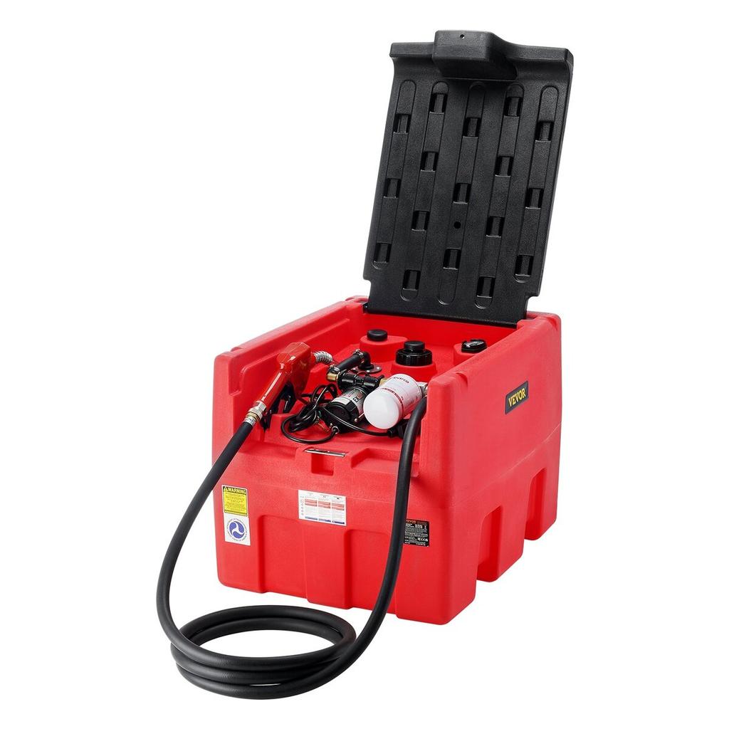 Portable Diesel & Gasoline Tank 48 Gal Fuel Tank with 12V Transfer Pump
