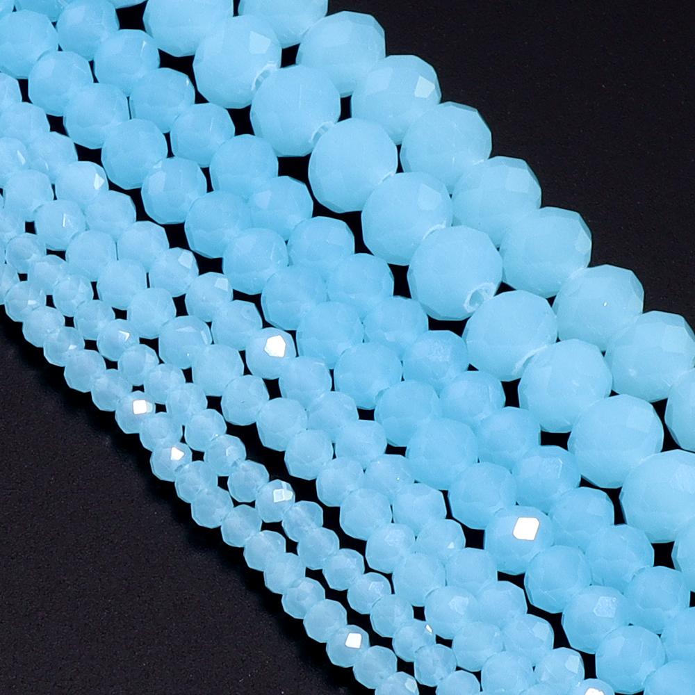 3/4/6/8/10mm Multicolor Crystal Glass Faceted Beads Rondelle Spacer Flat Abacus Bead For Jewelry Making DIY Necklace Accessories