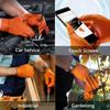 10pcs Heavy Duty Nitrile Gloves with Diamond Textured Safety Gloves  Industrial Use