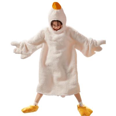 Goose Kigurumi Pajamas for Women and Plus Fluffy Hooded with Cute Animal Fluffy Warm Warm for Cold Weather [MTKCNTL] Men, Size, Shoes, Couples'