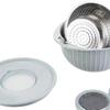 Colander with Mixing Bowl Set Fruit Vegetable Washing Basket Detachable Washer for Grapes Beans