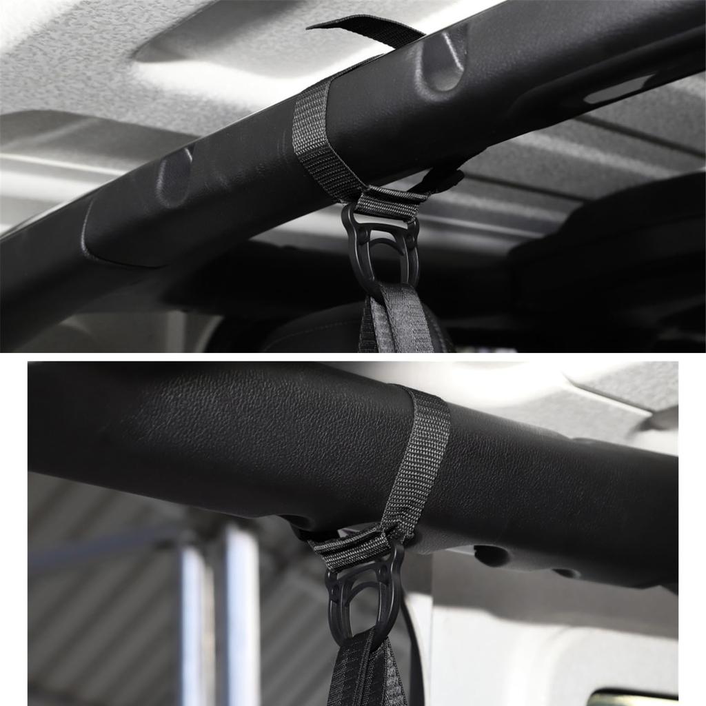 Aufhängehaken für Überrollbügel, 2er-Set, Auto-Aufbewahrungshaken, zum Aufhängen, erhöht die Staukapazität, praktisches Zubehör (rot)