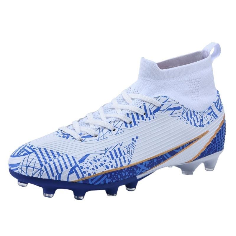 New Football Shoes Men's and Women's High-top Children's Artificial Grass Long Nails Broken Nails Student Game Training Sports Shoes