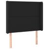 VidaXL Headboard with Ears Black 93x16x118-128 Cm Faux Leather3119378