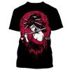 Japanese Geisha Samurai Men's T Shirt Round Neck Casual Short Sleeve Tops Men's Clothing Summer Oversized Harajuku Streetwear