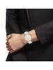Tissot Elegancki zegarek męski z mechanizmem kwarcowym, wodoodporny do 30m, Modny biały cyferblat 42mm, koperta ze stali nierdzewnej, skórzany pasek, T063.610.36.116.01
