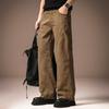High-end Retro Tencel Scimitar Jeans Men's Summer New Washed Loose Casual Tooling Wide-leg Trousers