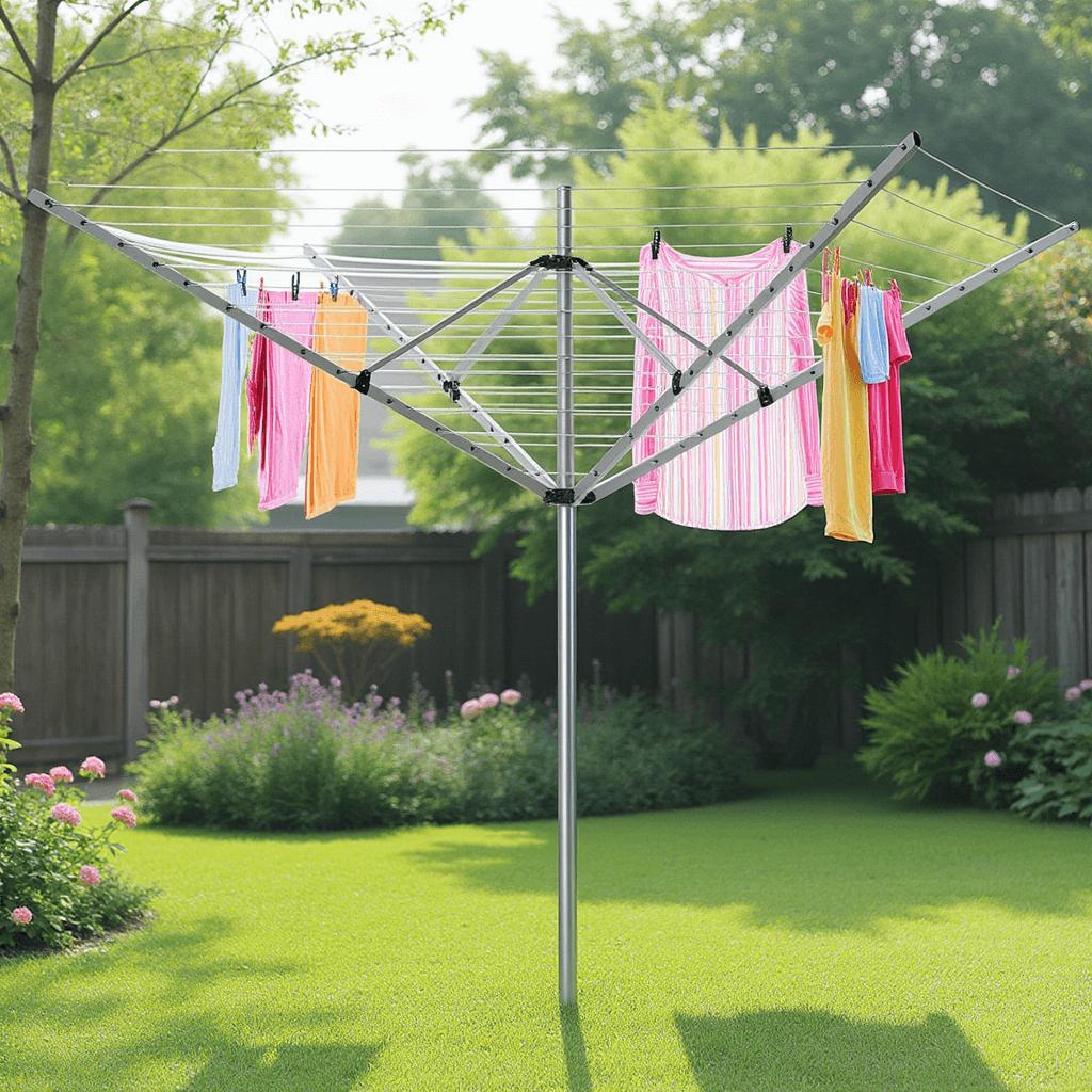 KADAX Standing Garden Clothes Dryer 180x200cm 50m Line
