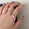 Korea S925 Sterling Silver Women's Vintage Open Band Ring - Simple, Light Luxury, Heavy Industry Design