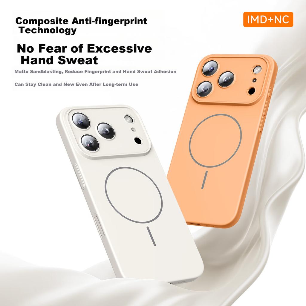 Magnetic Absorption Camera Button Full Coverage Phone Case for iPhone 17 Pro Max Ultra Thin Lens Anti-drop Semi-transparent Matte Menn Models