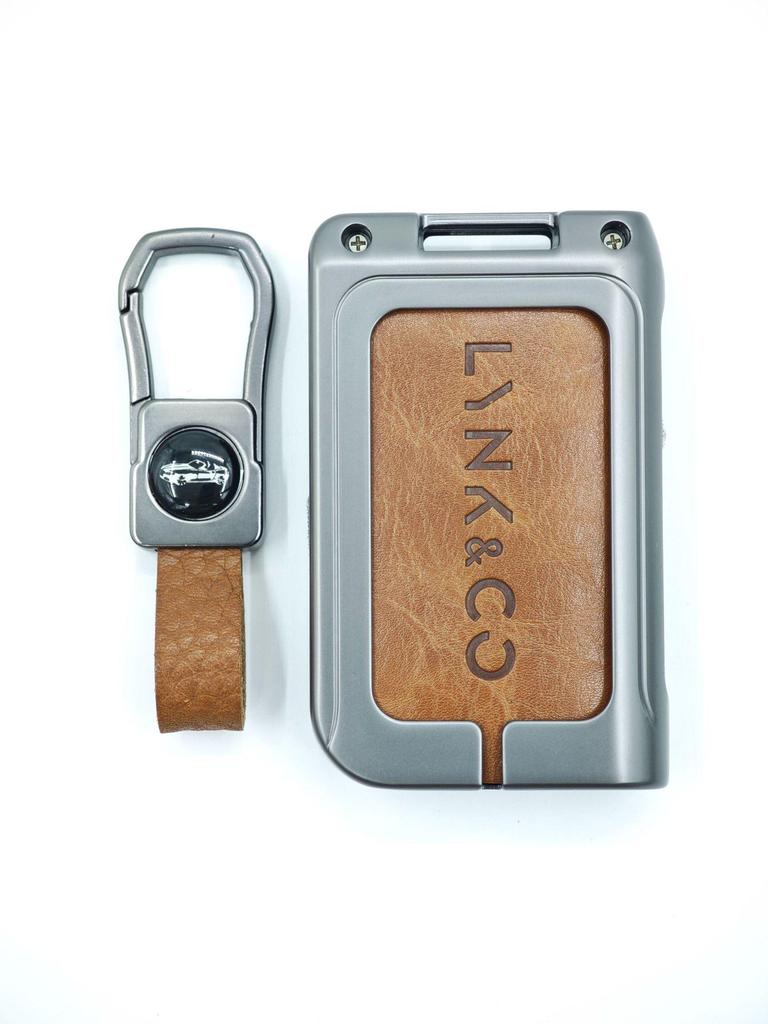 New Genuine Leather Alloy Key Case for Lynk & Co Models 01, 03, 05, 06