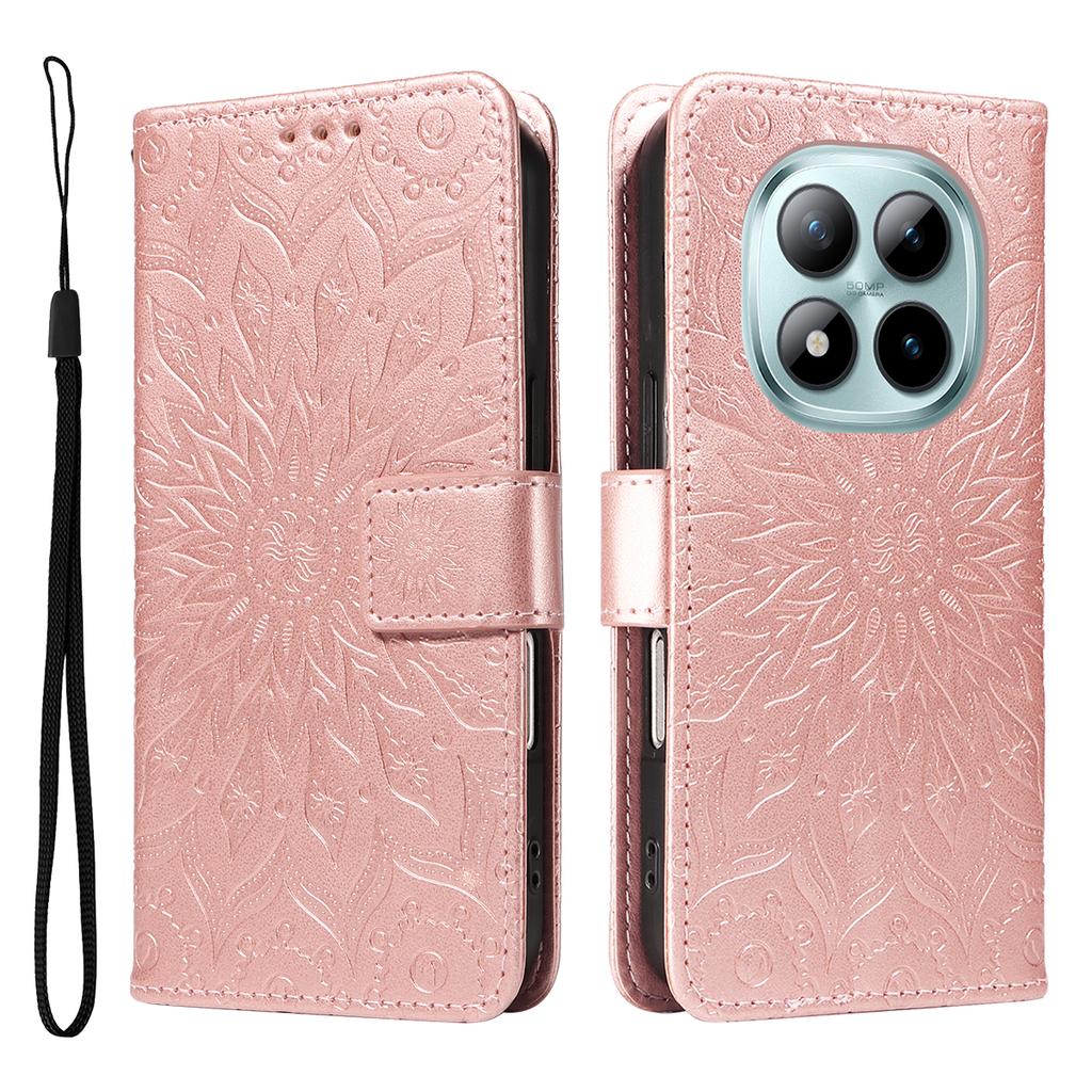 For Xiaomi Poco M8 Pro 5G/Redmi Note 15 Pro+ 5G (Global) Leather Wallet Case Sunflower Imprinted Phone Cover