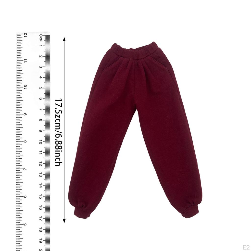 1/6 Female Figure Clothes, Mini Sweatpants Dress Up Casual Basic Handmade Fashion for 12"