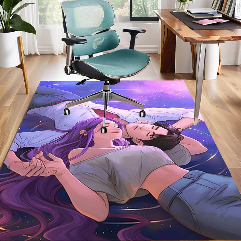 1pc KPop Demon Hunters18 Design Area Rug - Non-Slip, Soft & Cozy Floor Mat for Living Room, Bedroom, Office - Indoor/Outdoor Decorative Carpet