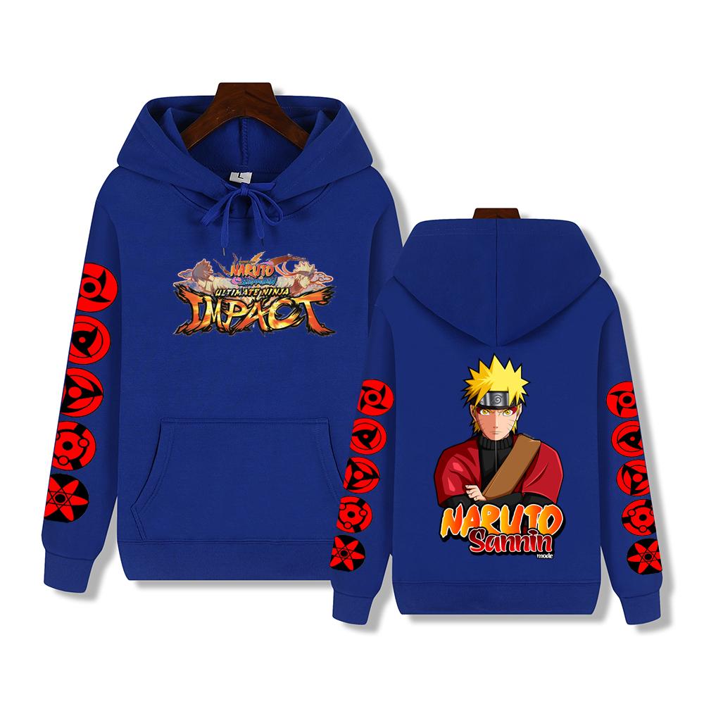 Super Pohledný Naruto Potisk Podzim/Zima Pohodlný Měkký Zesílený Pánský Vysoce Kvalitní Ležérní Módní Teplá Streetová Mikina s Kapucí