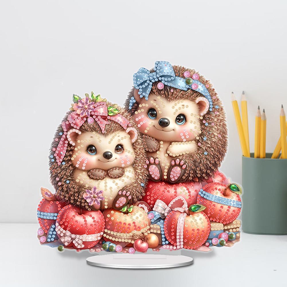 Acrylic Cartoon Animal Diamond Painting Tabletop Ornaments Kit Lamp Diamond Painting Desktop Ornaments Kit for Home Office Decor