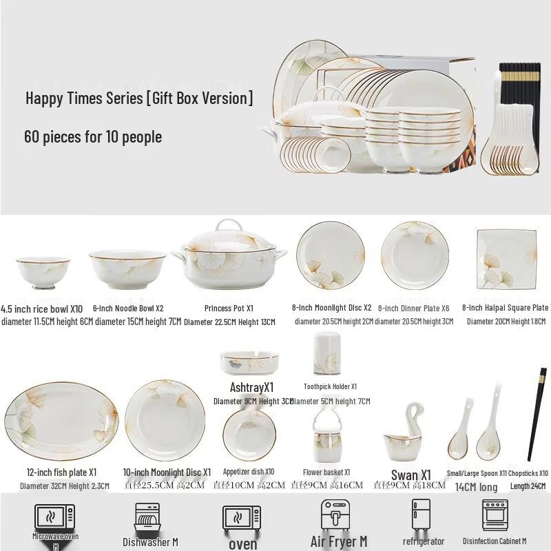 Elegante Set di Porcellane Cinesi Bordate d'Oro