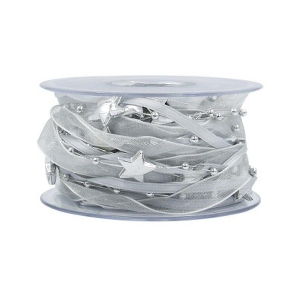 

(5 метров/лот) Снежная пряжа Украшения Пятиугольная звезда Пластиковые соединения Бусины Ленты Цветы Подарки Упаковка Рождественская елка серебряный