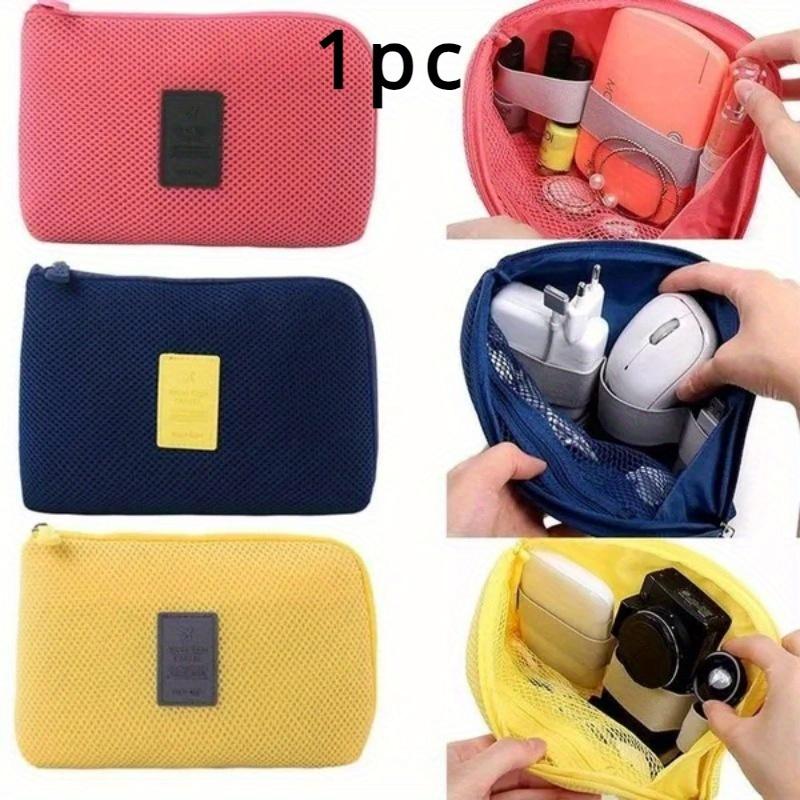 Polyamide Travel Cable Organizer Bag, Multi-Pocket Storage Case for USB Earphones Chargers Electronics