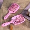 1pcs Detangling Hair Brush Scalp Massage Comb Hollow Out Comb Winmill Shape Anti-static Barber Styling Tool Hairbrush Salon