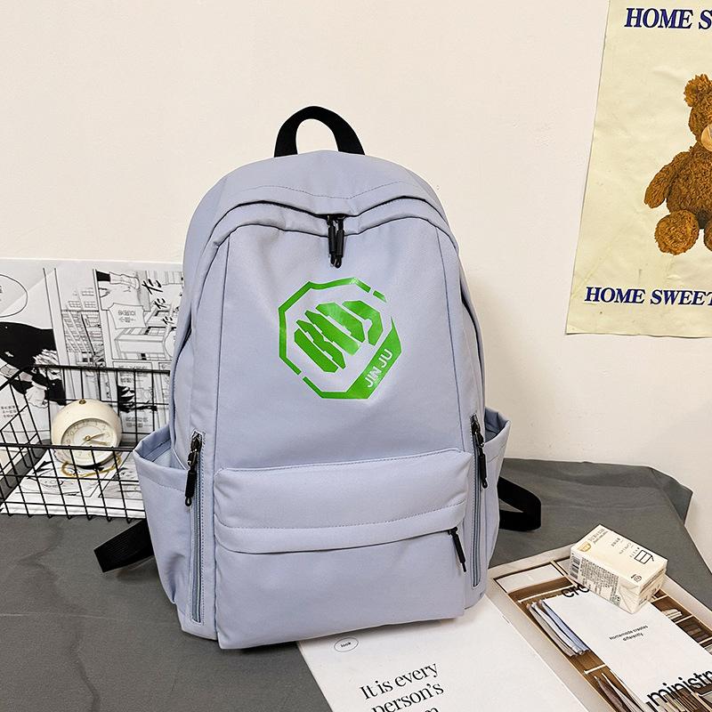 New trendy large-capacity backpack tooling color matching couple backpack Hong Kong junior and high school student schoolbag