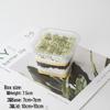 Square Mousse Soy Milk Cake Box: Wooden Cup Packaging for Tiramisu and Dessert Baking