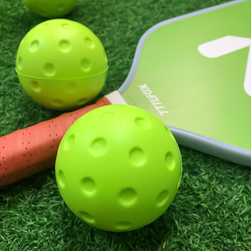 Silent Pickleball Balls Quiet Foam Pickleballs Practice Balls with Exact Real Ball Bounce Soft PU Pickleball Ball for Indoor Use