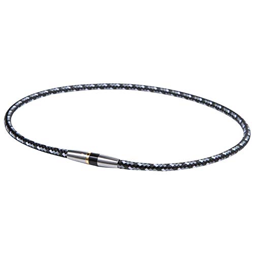 [Phiten] RAKUWA Neck X50 High-End III 50cm Aqua Titanium X50 Sports Necklace for Men and Women, Black